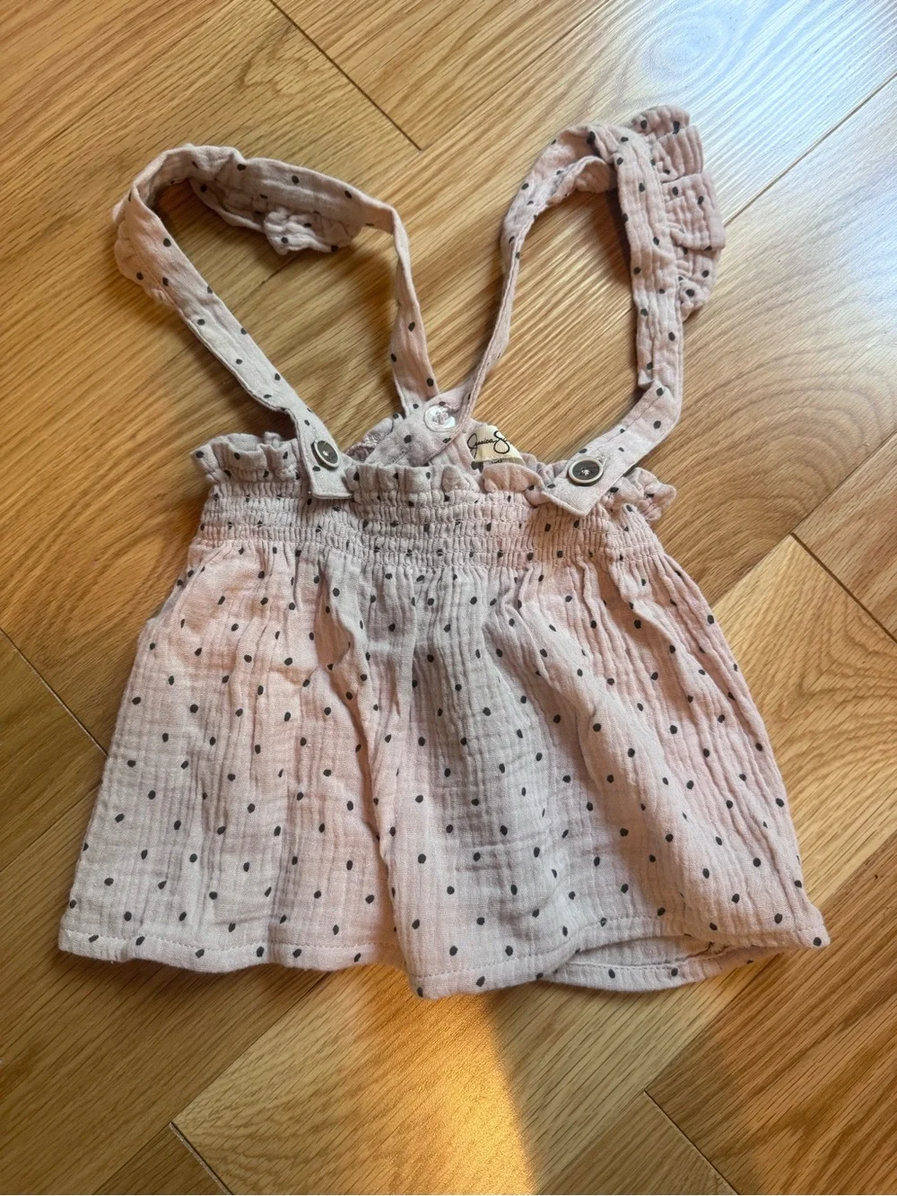 Jessica Simpson Blush Pink Skirt with Attached Suspenders